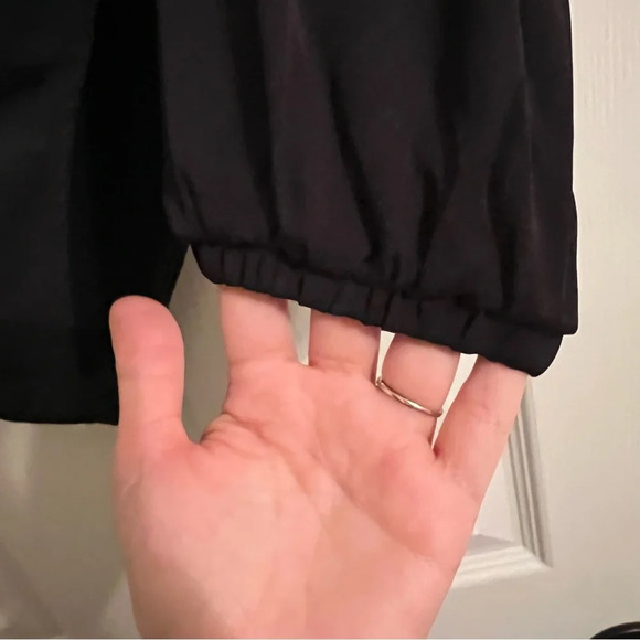 NWT Milly silk bodysuit long sleeve wrap top black - Picture 8 of 9